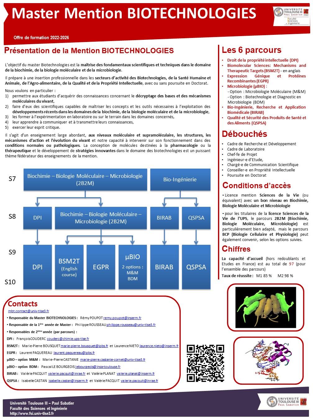 Poster de présentation Master BT